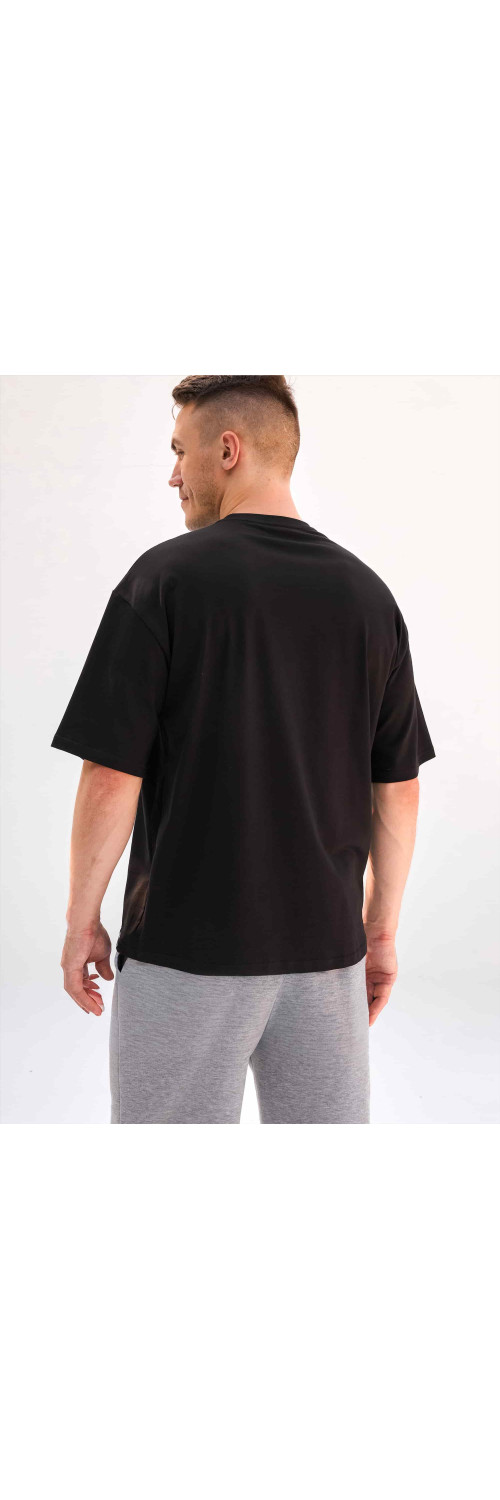T-shirt oversize unisex Naviale UH320-01 Oversize unisex delta black  S-1