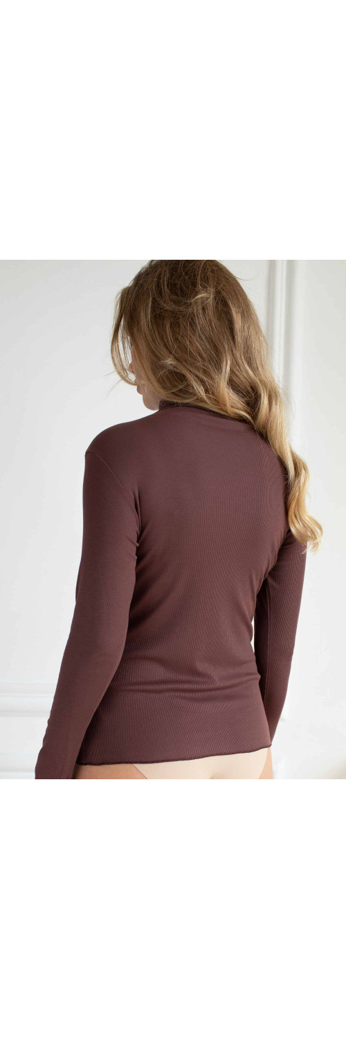 Longsleeve for women Kleo 3689 Barre cacao  S-1