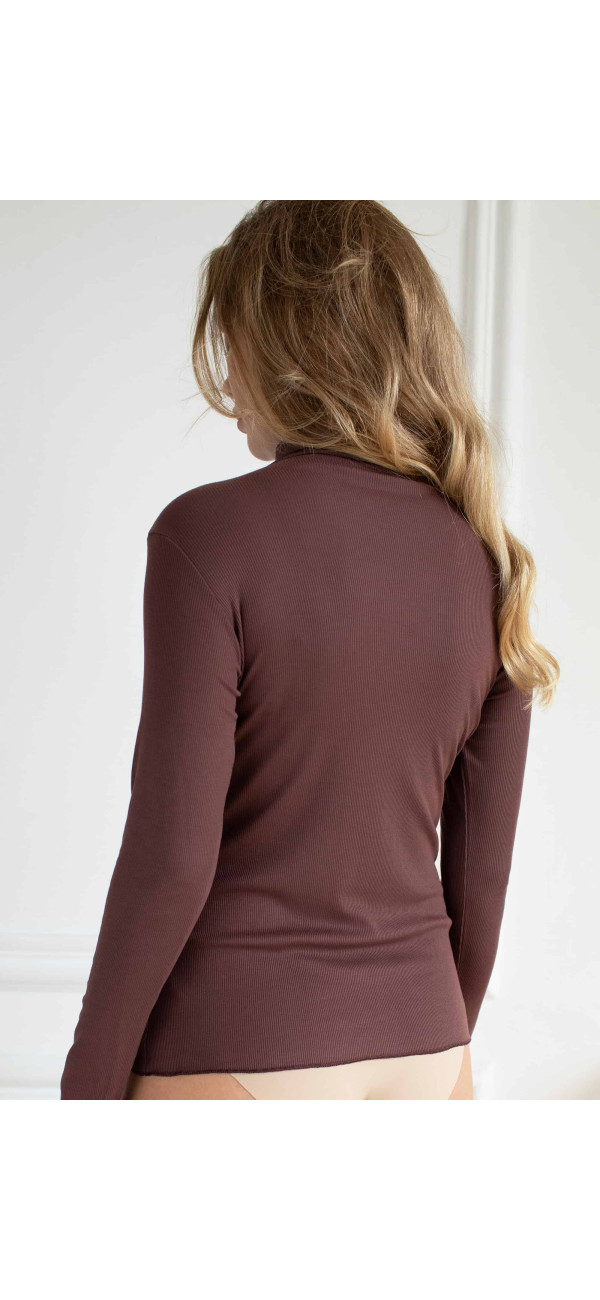 Longsleeve for women Kleo 3689 Barre cacao-image