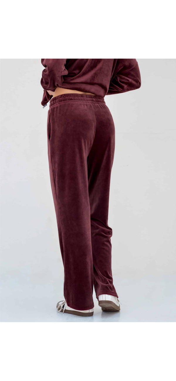 Pants for women Naviale LH420-06 Brugge velour burgundy-image