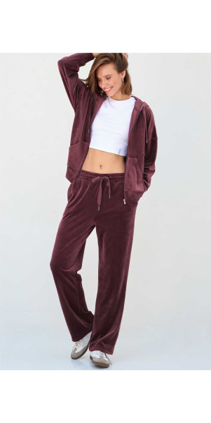 Pants for women Naviale LH420-06 Brugge velour burgundy-image