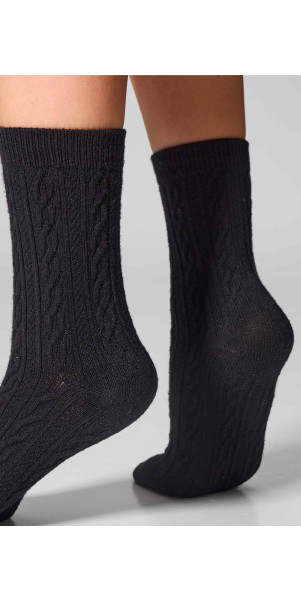 Cotton socks long for women Legs WC28 Velvet touch (2 pack) nero-image
