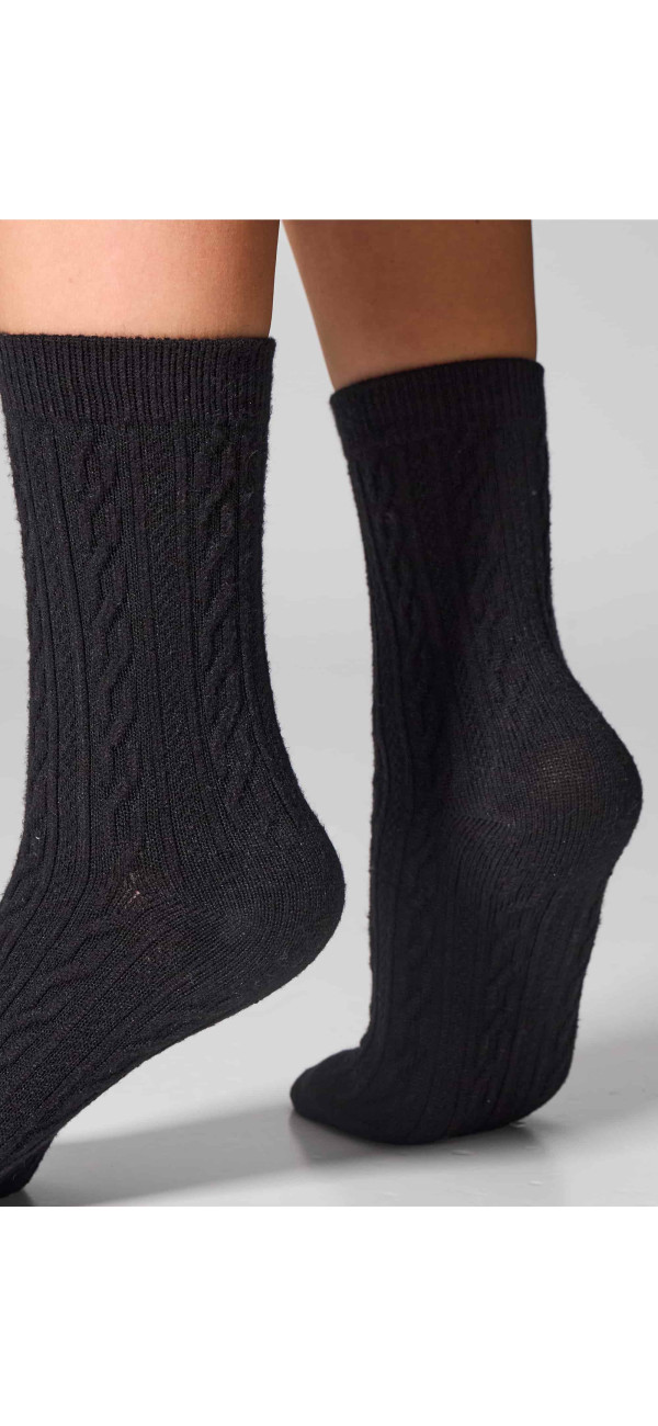 Шкарпетки жіночі бавовняні довгі для жінок Legs WC28 Velvet touch (2 пари) чорний-image
