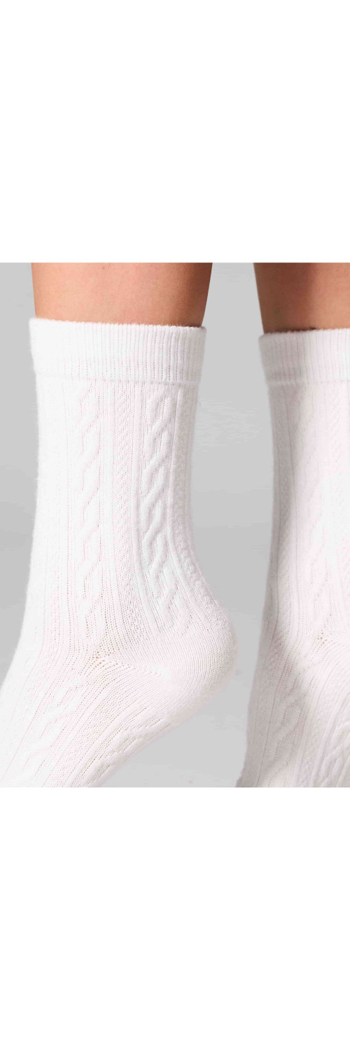 Cotton socks long for women Legs WC28 Velvet touch (2 pack) white  36-40-2