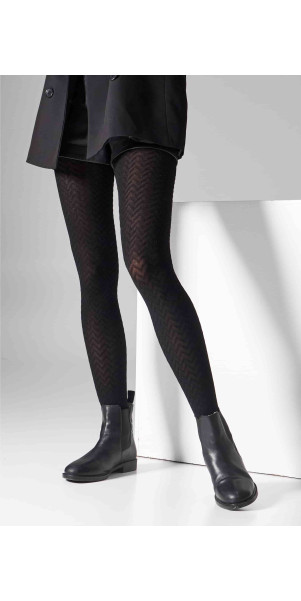 Patterned tights for women Legs L2011 Cashmere viscosa nero-image