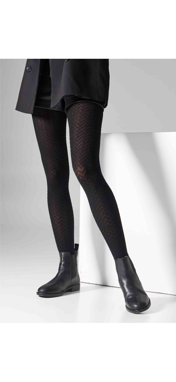 Patterned tights for women Legs L2011 Cashmere viscosa nero-image