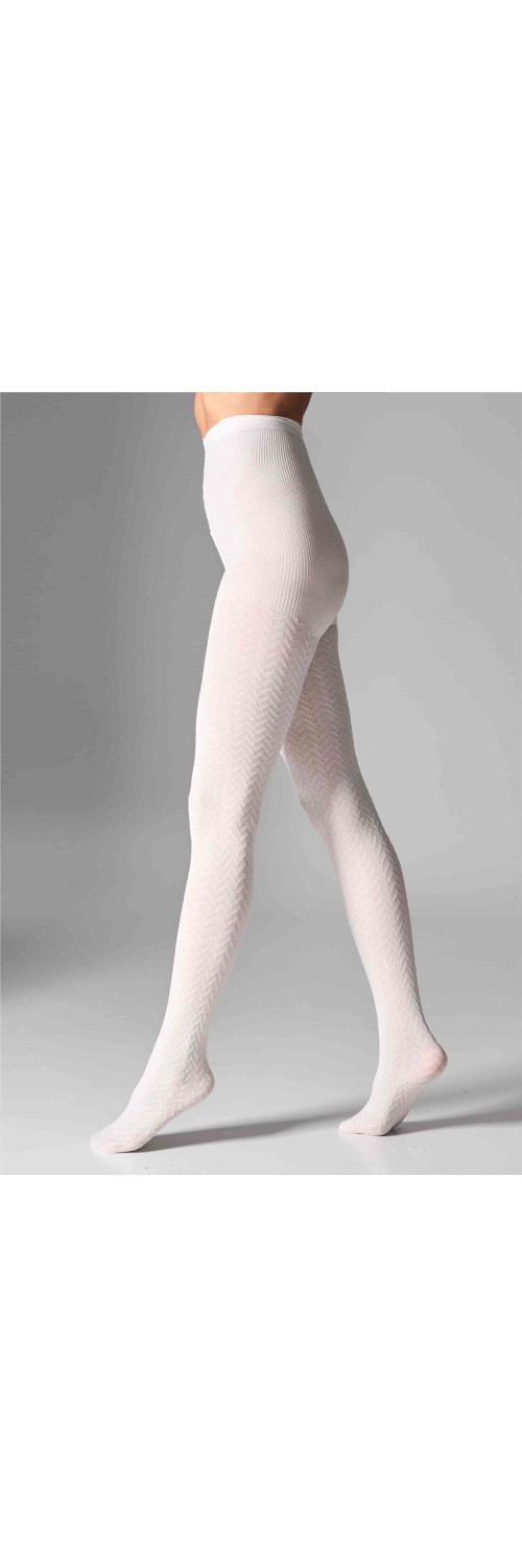 Patterned tights for women Legs L2011 Cashmere viscosa panna  1/2-3