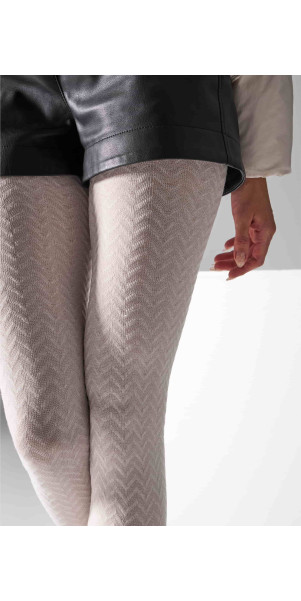 Patterned tights for women Legs L2011 Cashmere viscosa panna-image