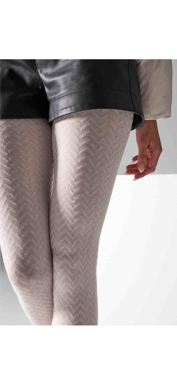 Patterned tights for women Legs L2011 Cashmere viscosa panna-image