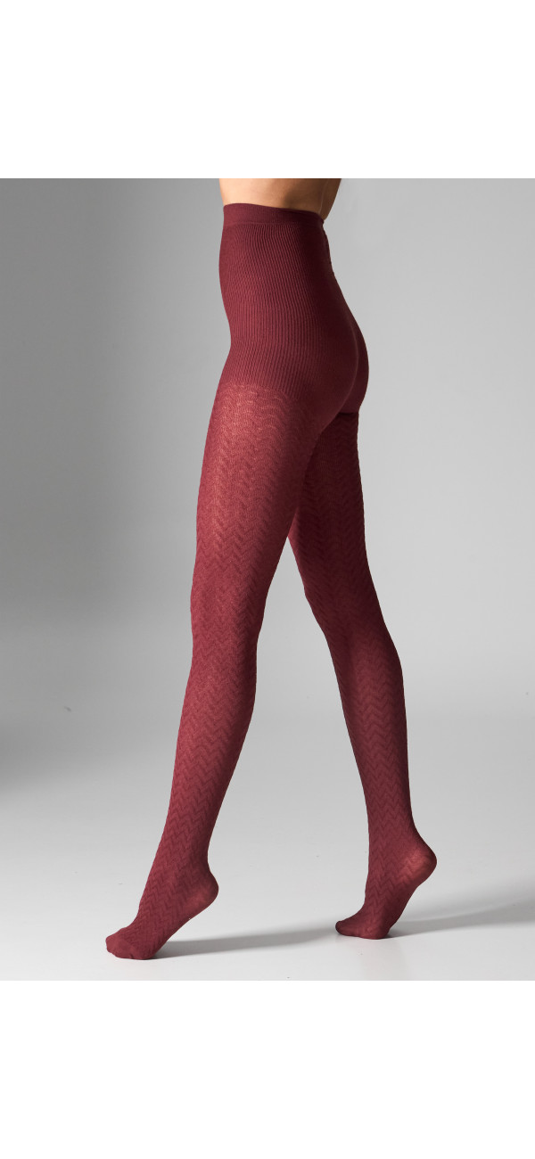 Patterned tights for women Legs L2011 Cashmere viscosa burgund-image