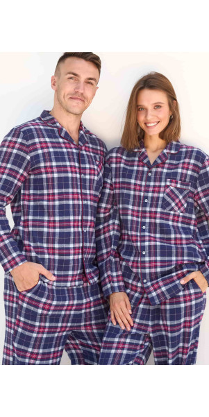 Longsleeve Naviale UH340-07 Scotch burgundy blue-image
