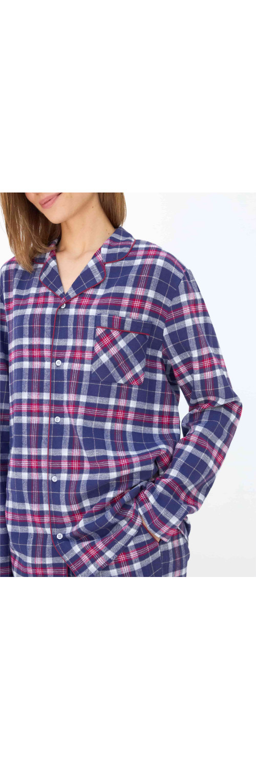 Longsleeve Naviale UH340-07 Scotch burgundy blue  XS-3