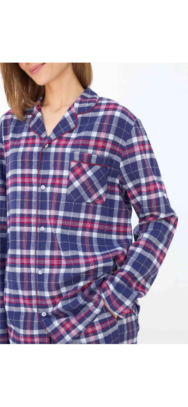 Longsleeve Naviale UH340-07 Scotch burgundy blue-image