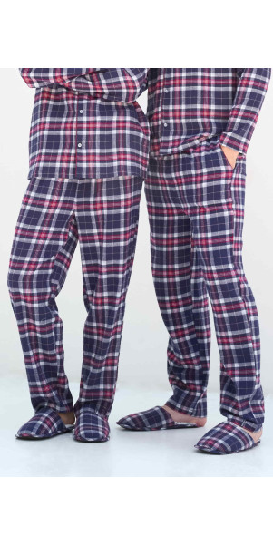Pants Naviale UH420-07 Scotch burgundy blue-image