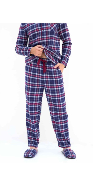 Pants Naviale UH420-07 Scotch burgundy blue-image