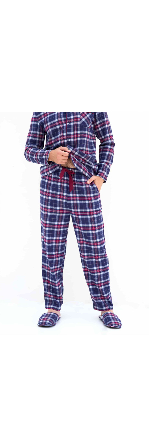 Pants Naviale UH420-07 Scotch burgundy blue  M-1