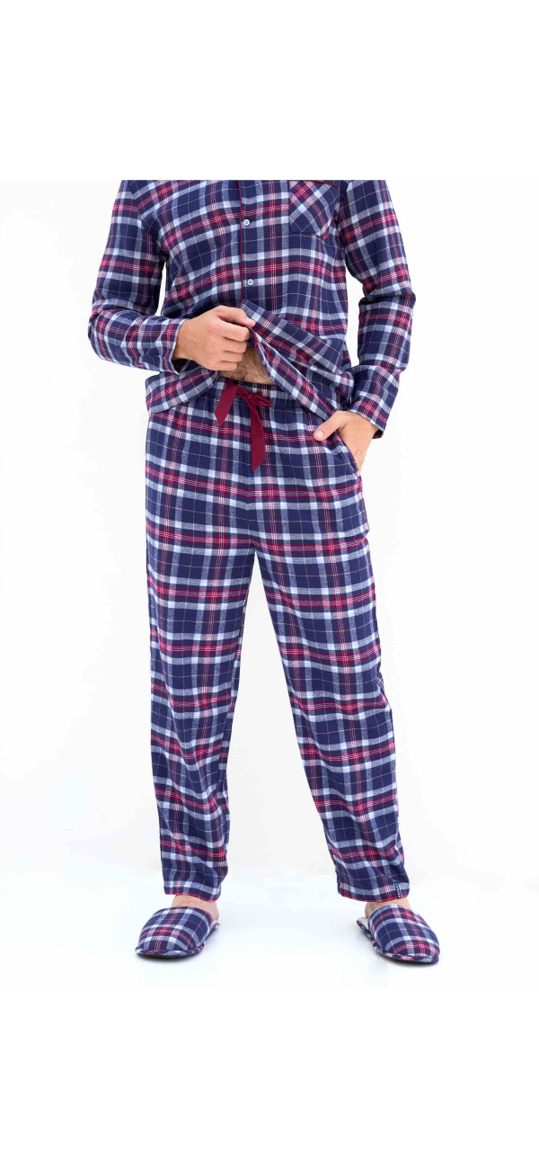 Pants Naviale UH420-07 Scotch burgundy blue-image