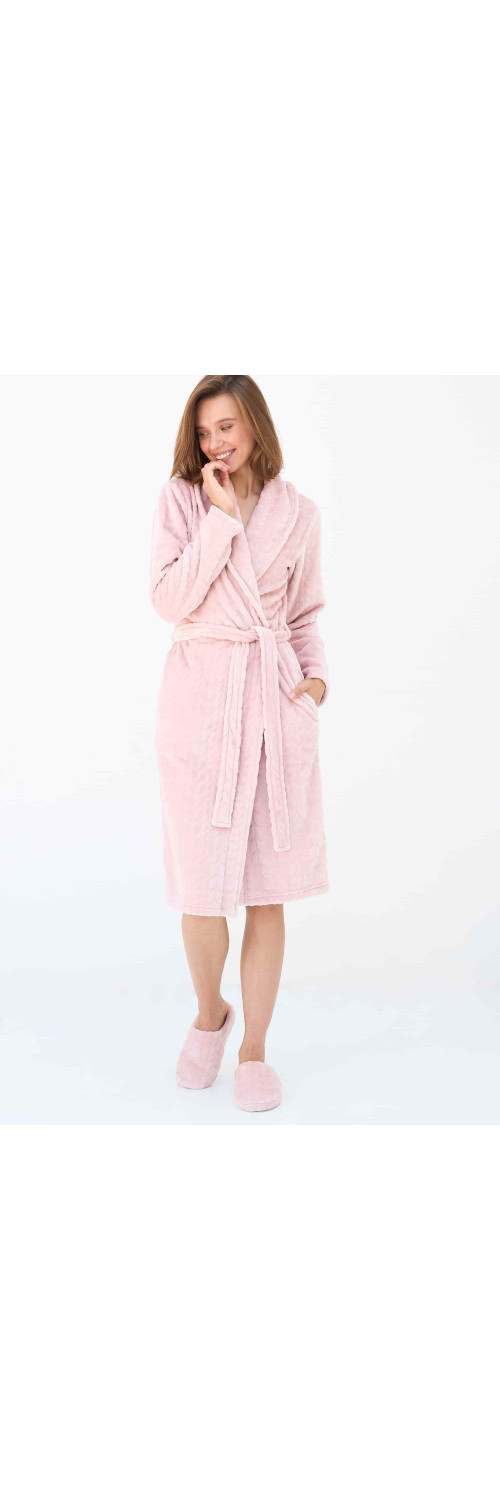 Bathrobe for women Naviale LH561-11 Tyrol sandy pink  XS-0