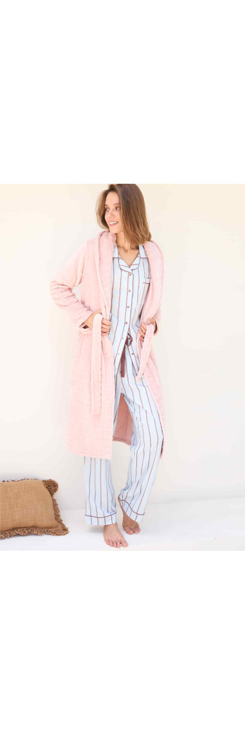 Bathrobe for women Naviale LH561-11 Tyrol sandy pink  XS-3