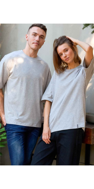 T-shirt unisex Naviale UH320-06 Oversize unisex delta melange-image