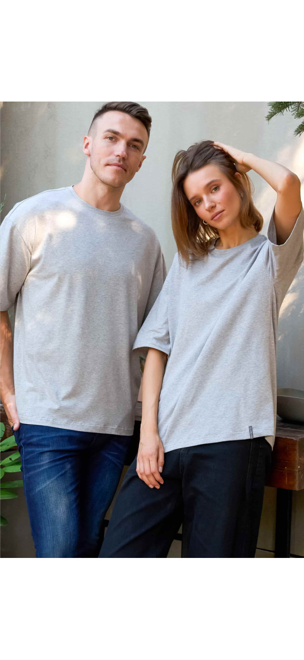 Футболка унісекс Naviale UH320-06 Oversize unisex delta меланж-image