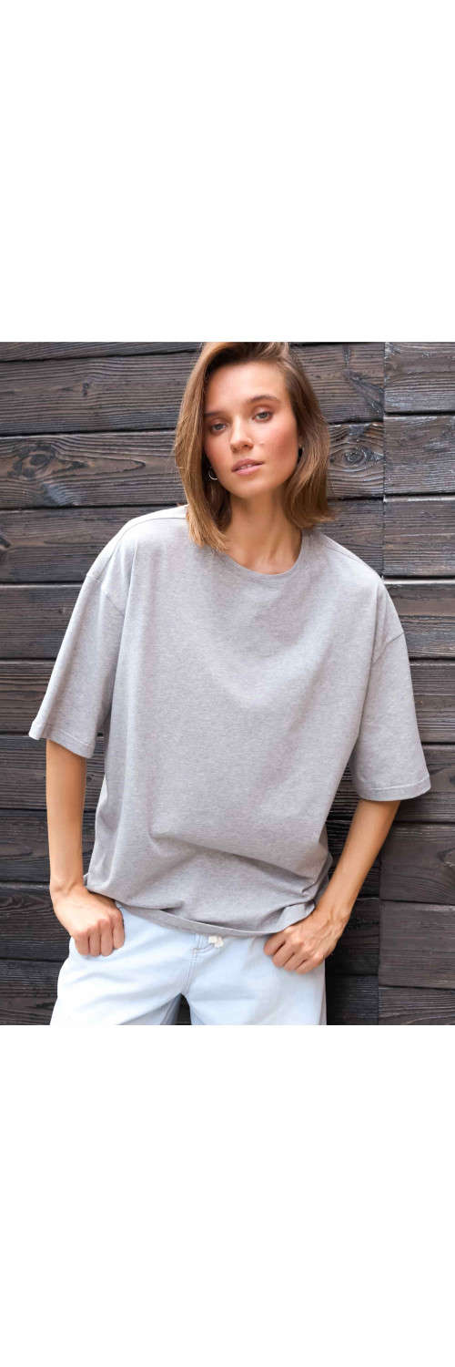 T-shirt unisex Naviale UH320-06 Oversize unisex delta melange  S-2