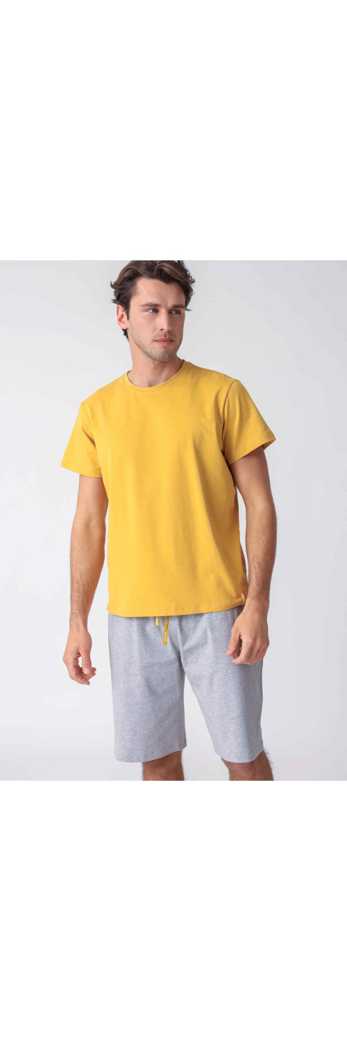 T-shirt for men Naviale MH529-01 Jungle bronze ocher  S-3