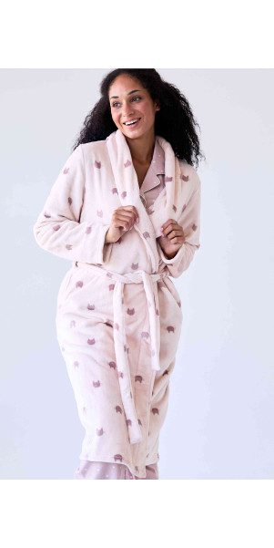 Bathrobe for women Naviale LH561-08 Cat point cream-image