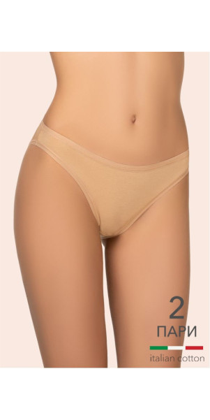 Труси сліпи для жінок Kleo 129 С Cotton 2 од. бежевий/бежевий-image