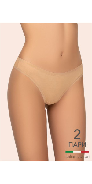 Труси стрінги для жінок Kleo 131 С Cotton 2 од. бежевий/бежевий-image