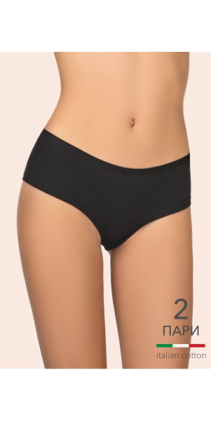 Труси шорти для жінок Kleo 132 С Cotton 2 од. чорний/чорний-image