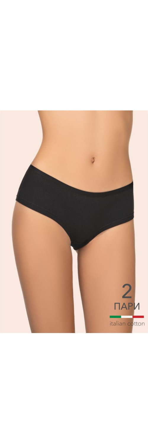 Труси шорти для жінок Kleo 132 С Cotton 2 од. чорний/чорний S-0