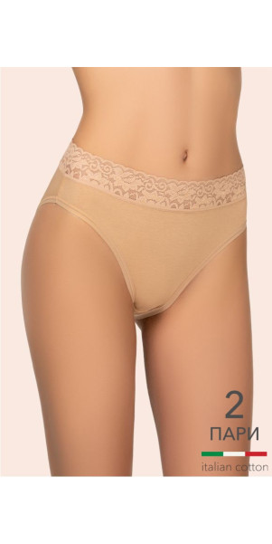 Труси сліпи для жінок Kleo 142 C Cotton 2 од. бежевий/бежевий-image