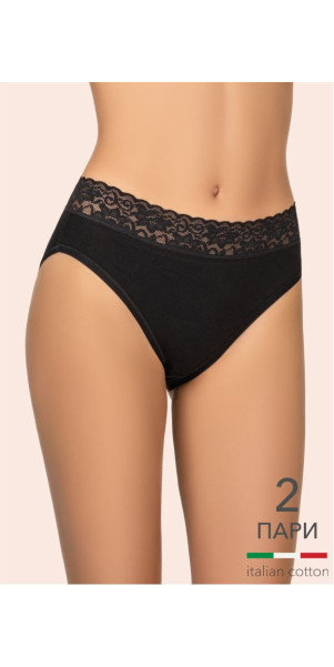 Труси сліпи для жінок Kleo 142 C Cotton 2 од. чорний/чорний-image