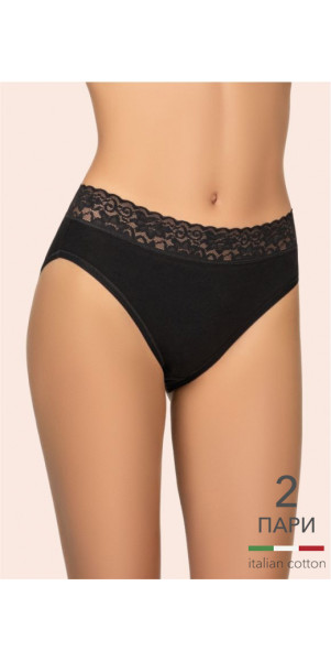 Труси бріфи для жінок Kleo 167 С Cotton 2 од. чорний/чорний-image