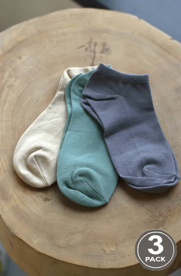 Cotton socks for women Legs 6 Socks low (3 pack) latte/grey-image