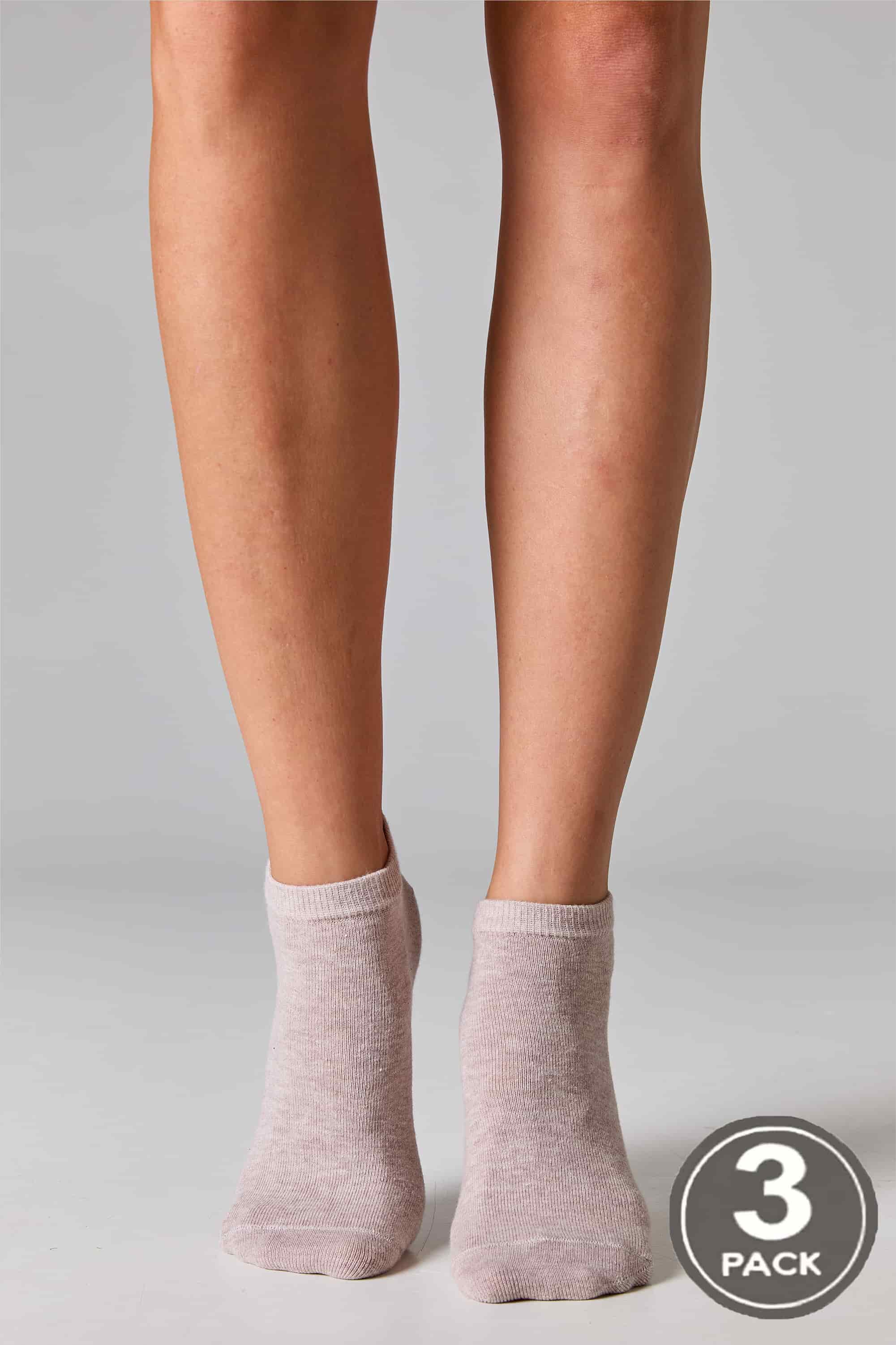 Cotton socks for women Legs 6 Socks low (3 pack) panna/ecrui/rose-image