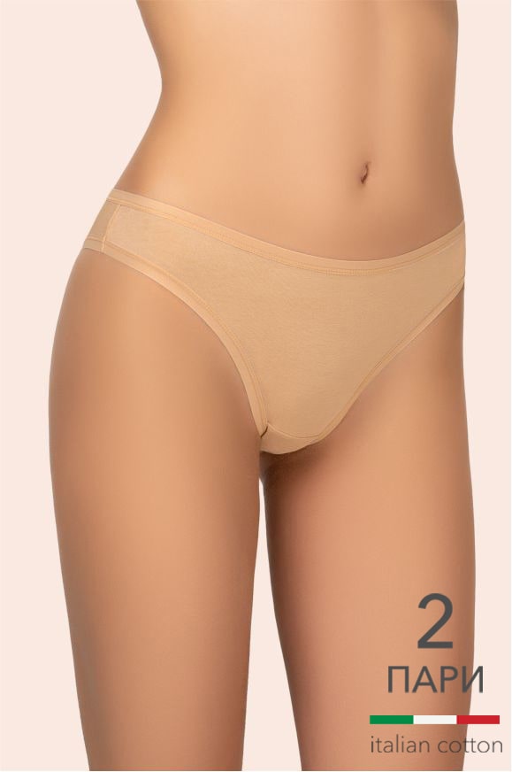 Труси бріфи для жінок Kleo 130 С Cotton 2 од. бежевий/бежевий-image