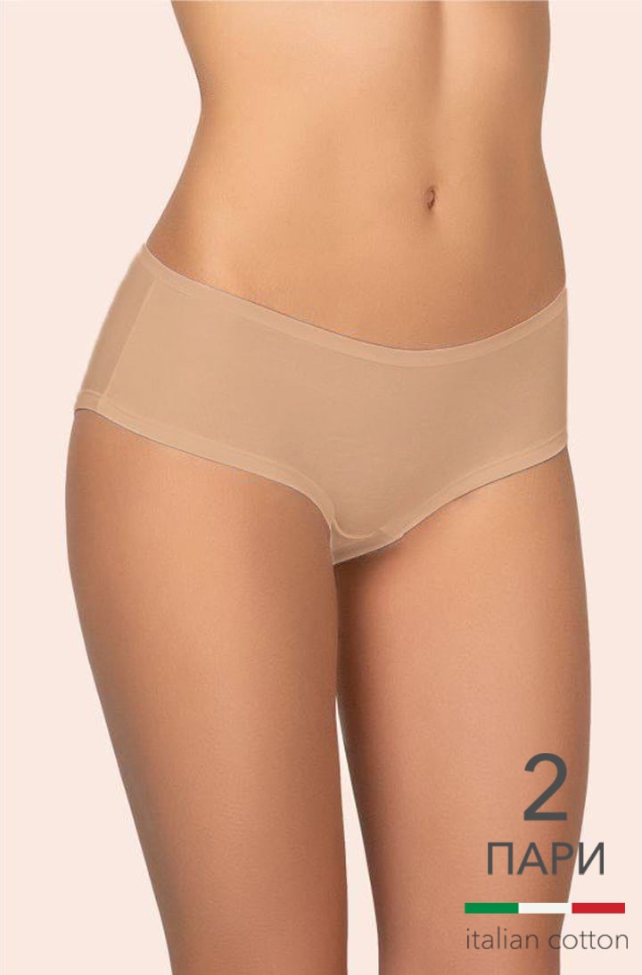 Труси шорти для жінок Kleo 132 С Cotton 2 од. бежевий/бежевий-image