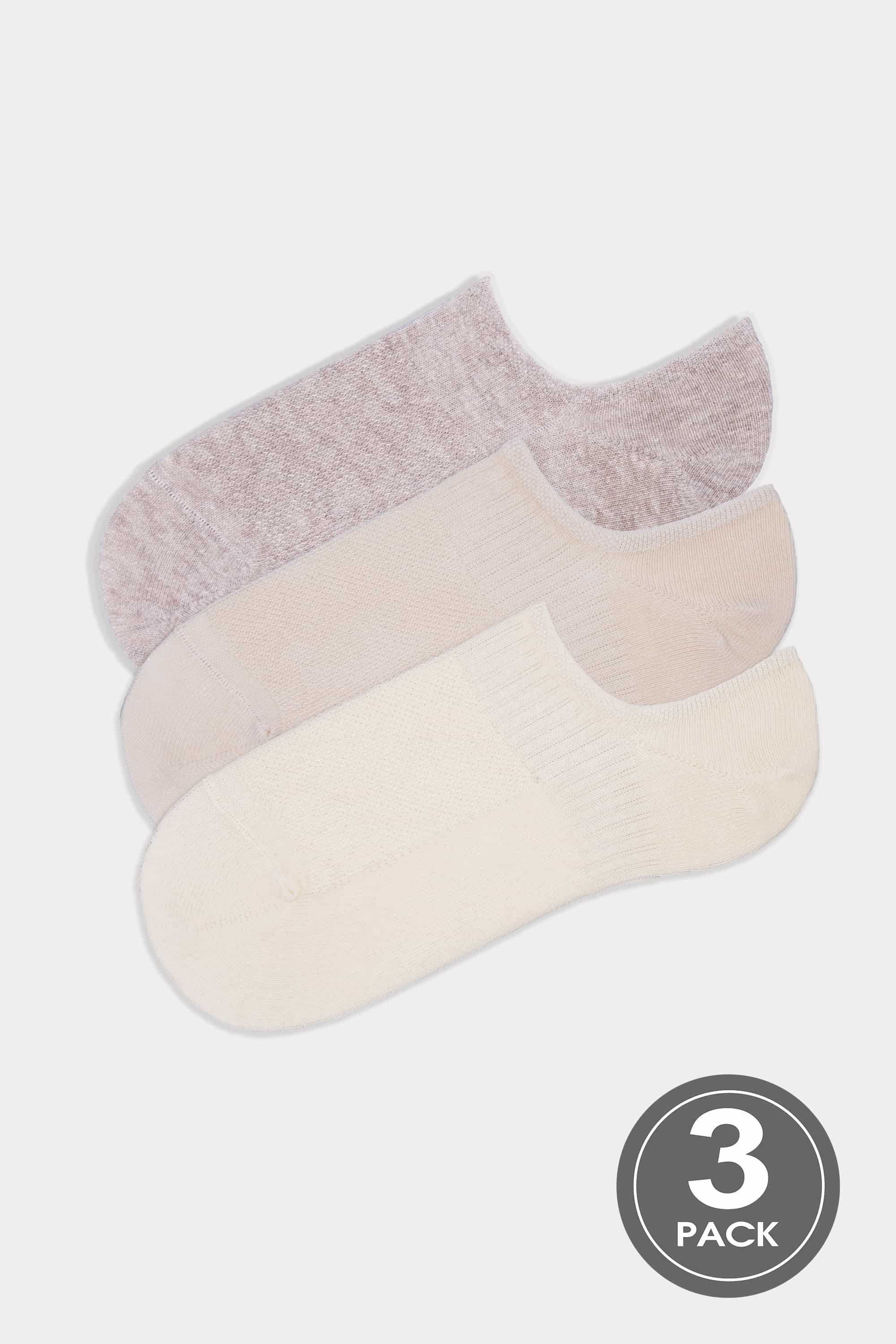 Cotton socks for women Legs 7 Socks extra low (3 pack) panna/ecrui/latte-image