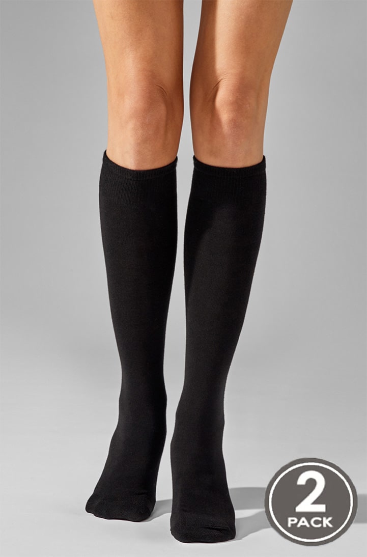 Cotton knee highs kneehigh for women Legs 108 Knee high (2 pack) nero-image