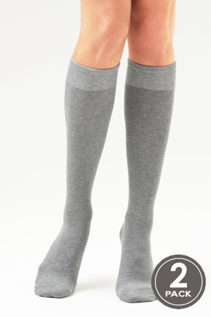 Cotton knee highs kneehigh for women Legs 108 Knee high (2 pack) melange-image