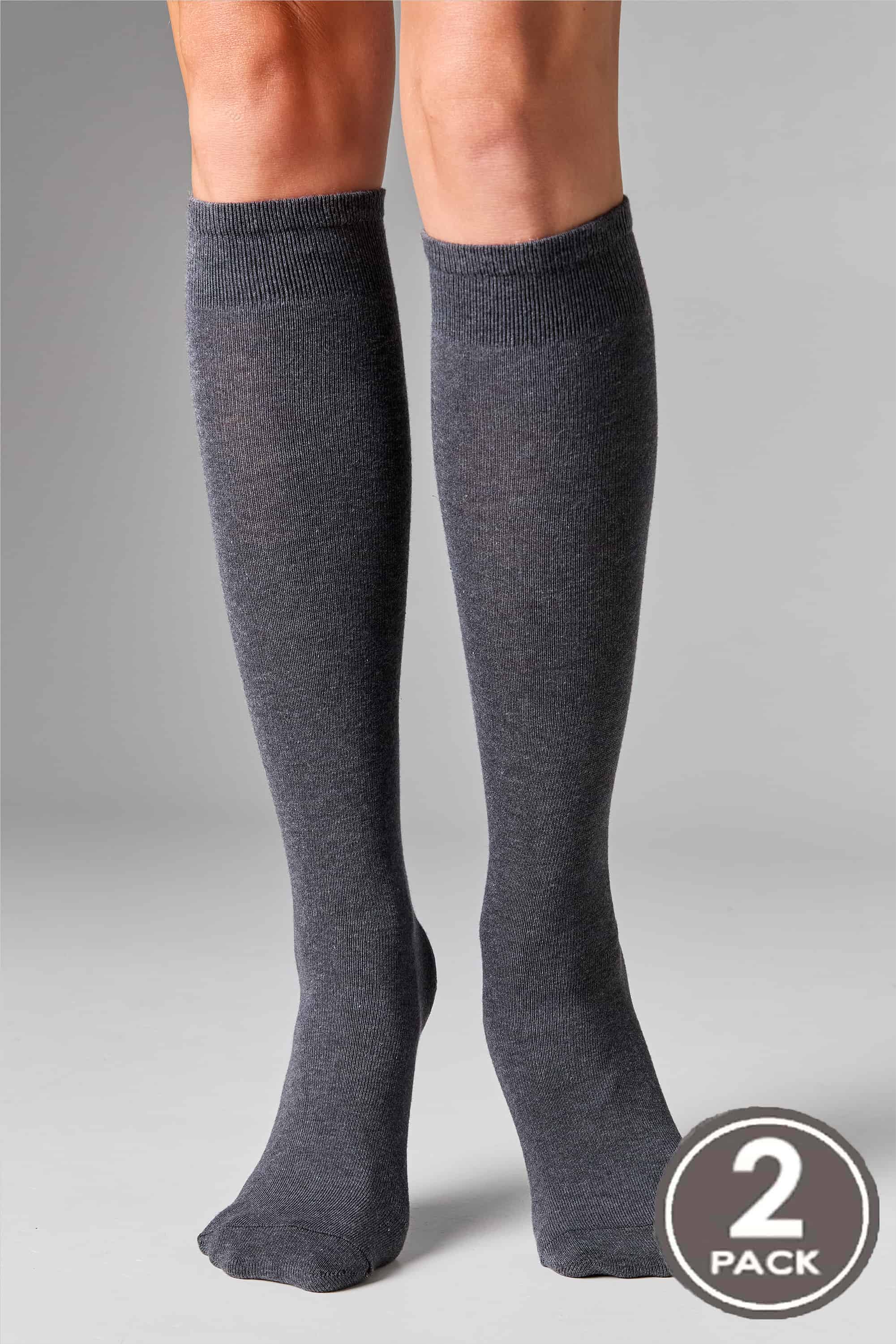 Cotton knee highs kneehigh for women Legs 108 Knee high (2 pack) melange-image