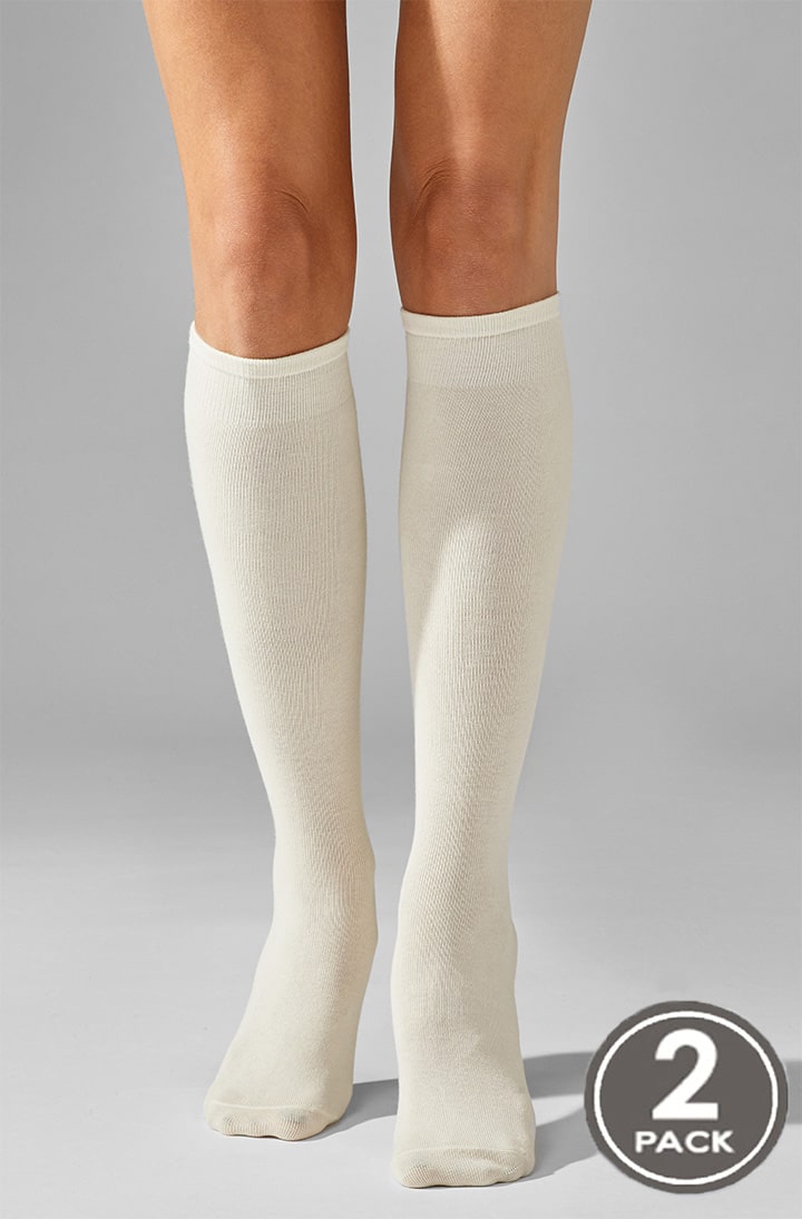Cotton knee highs kneehigh for women Legs 108 Knee high (2 pack) milk-image