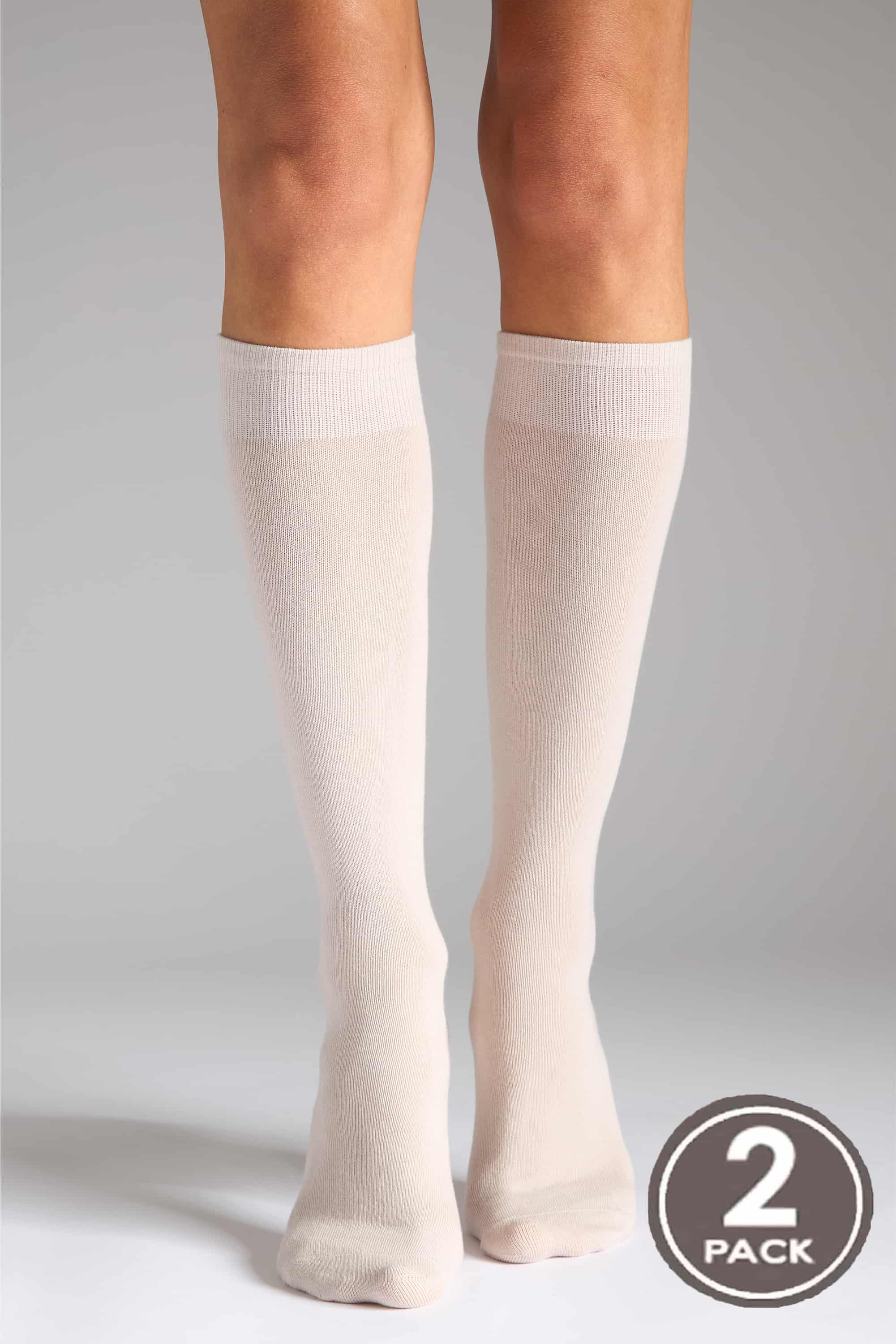 Cotton knee highs kneehigh for women Legs 108 Knee high (2 pack) pudra/chocolade-image