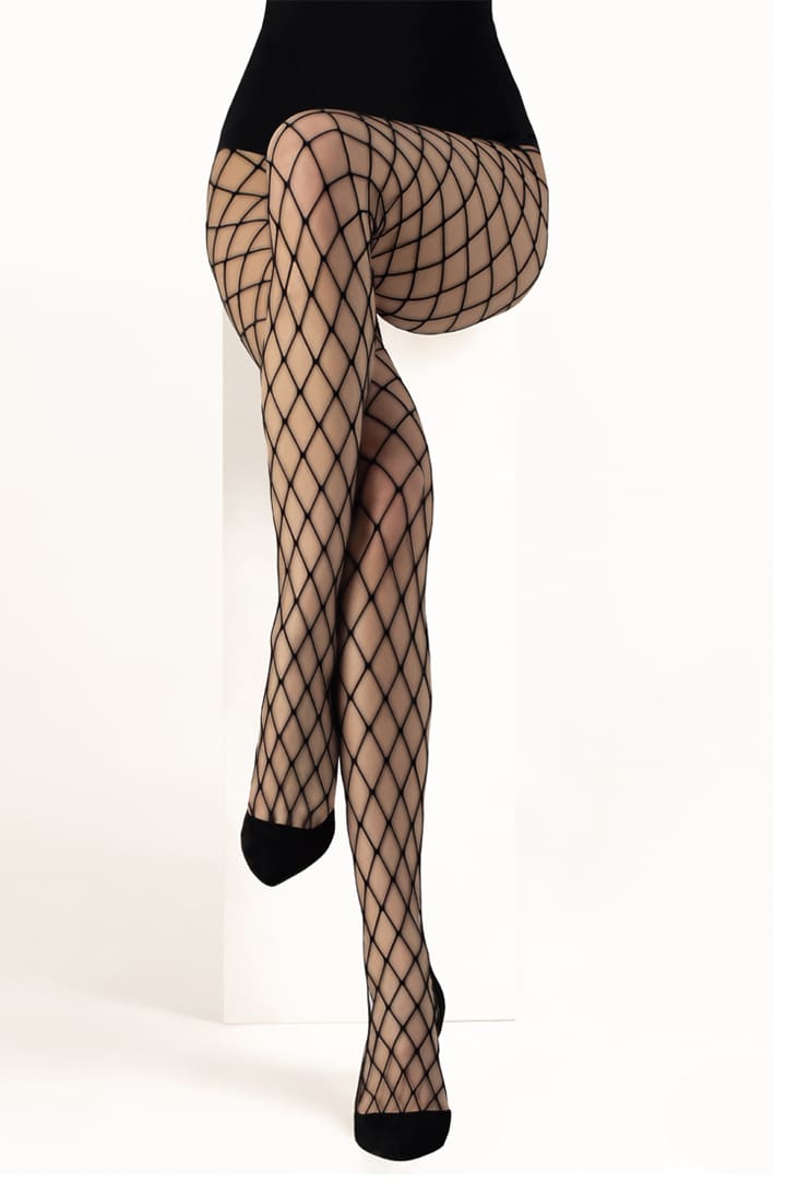Fishnet tights for women Legs L1905 Rete large nero-image