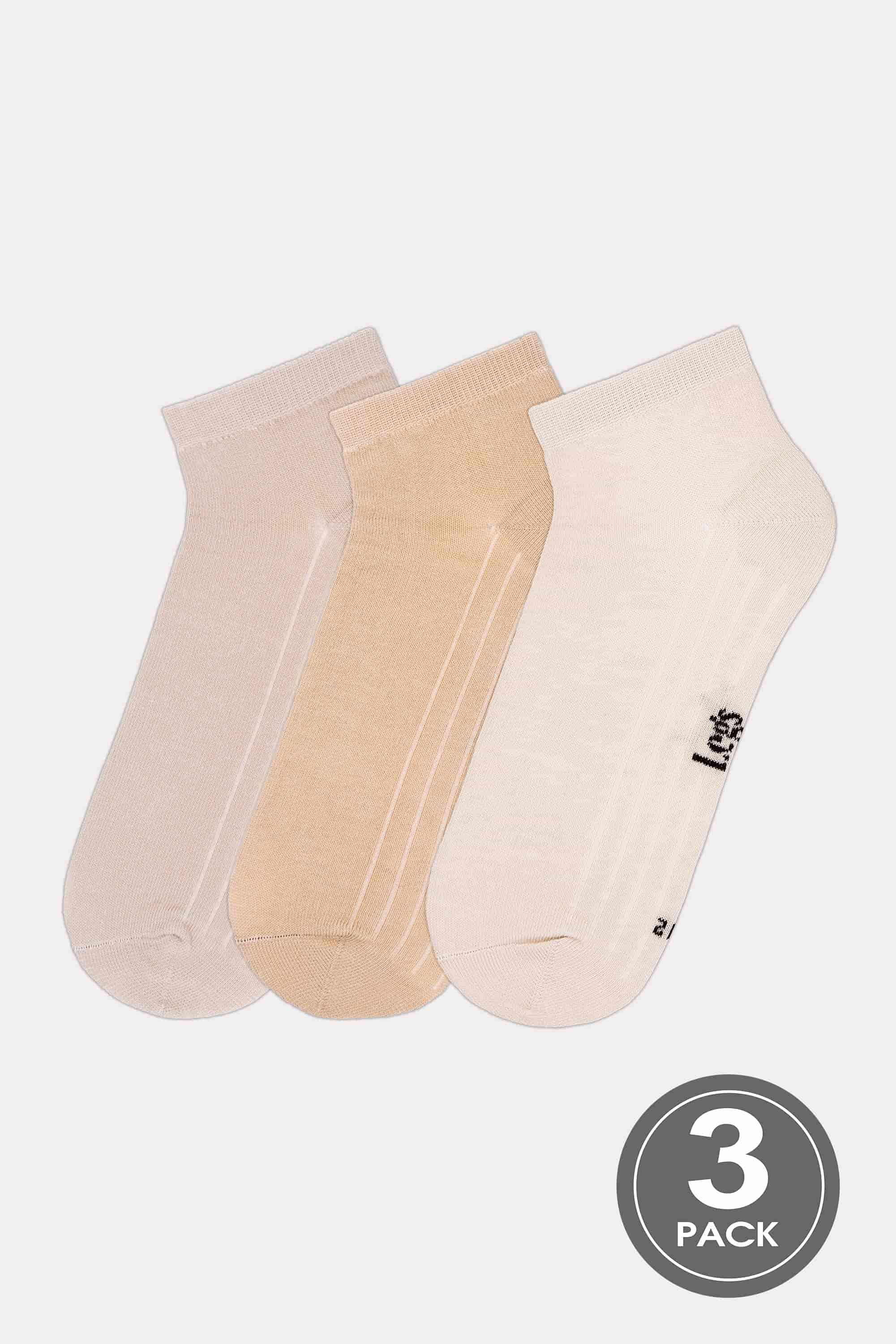 Cotton socks for men Legs Socks men cotton low (3 пари) ecrui/camel/taupe-image