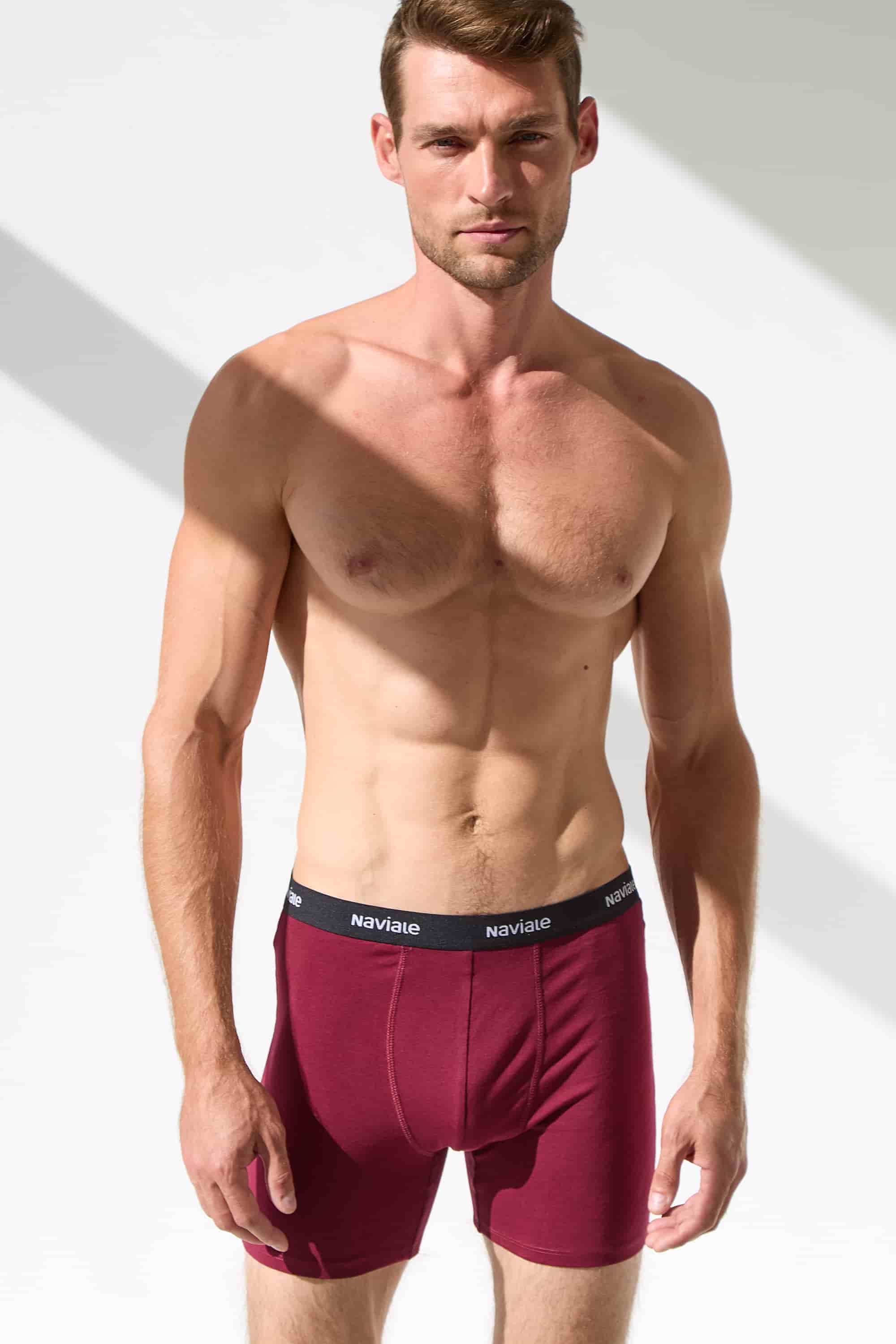 Underpants boxer long for men Naviale MU232-01 Alpha (2 pack) navy/bordo-image