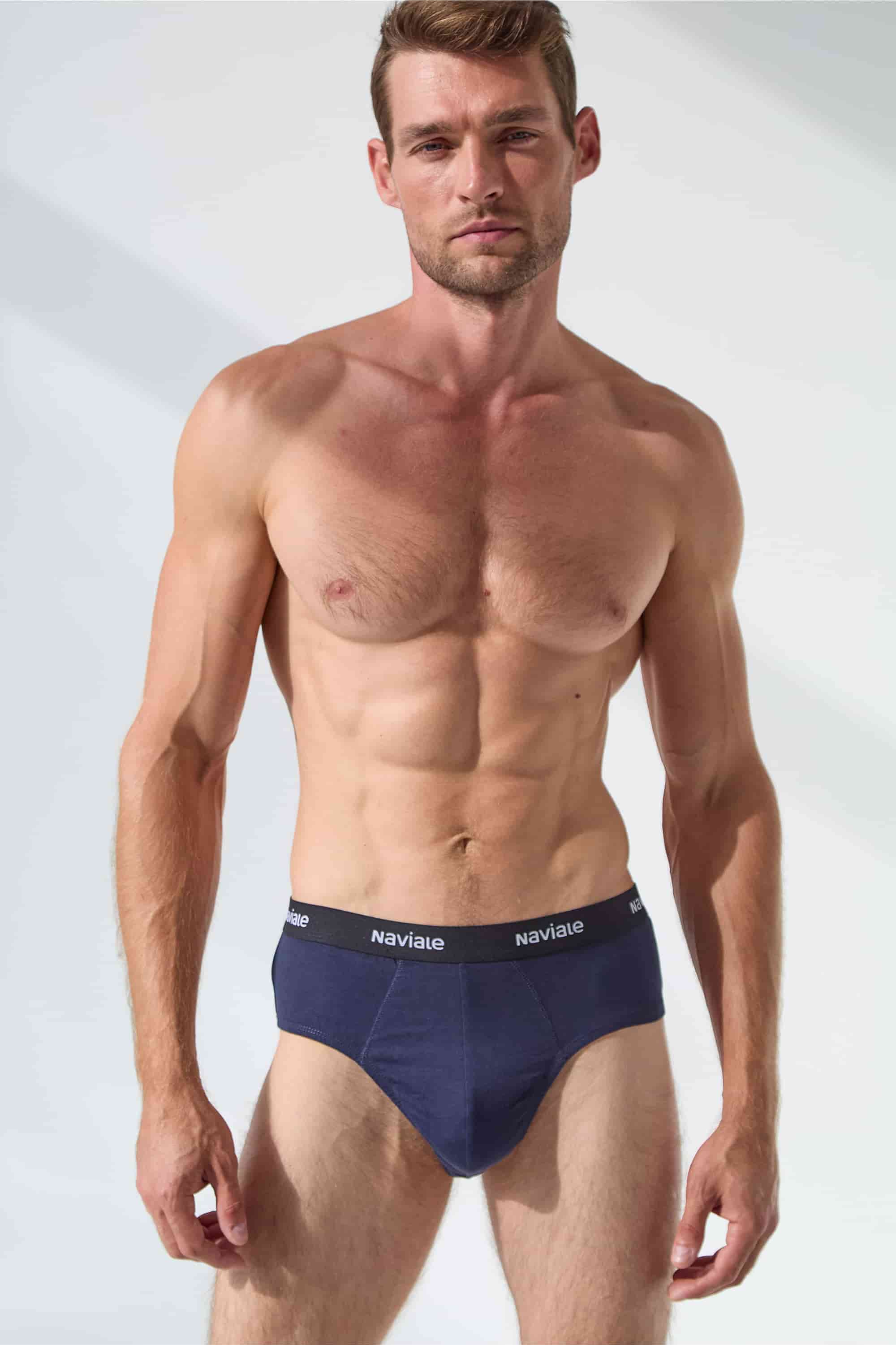 Underpants slips for men Naviale MU202-01 (2 pack) navy/bordo-image