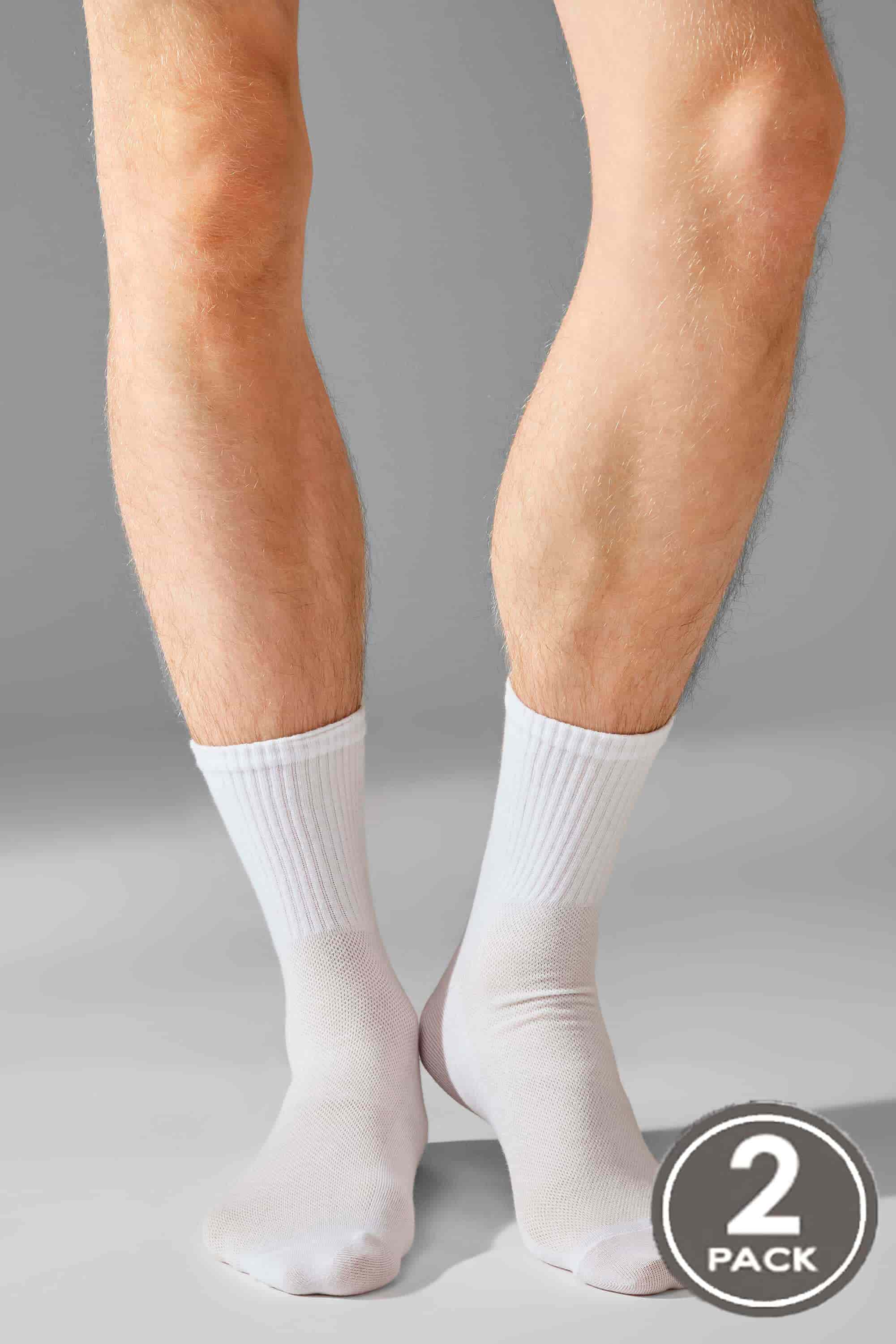 Cotton socks unisex Legs U06 Socks cotton (2 pack) white-image